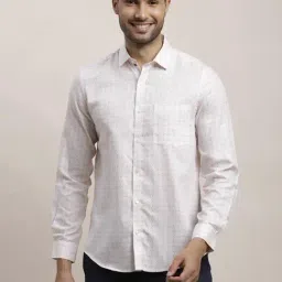 Turtle Light Pink Cotton Slim Fit Printed Shirt-picture-18