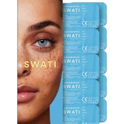 Swati Cosmetics Coloured Contact Lenses - Aquamarine (1 Day, Power - 2.50) image 1