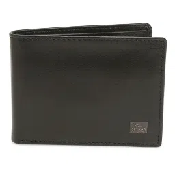 Spykar Black Small Leather Bi-Fold Wallet For Men image 1