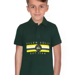 Allen Solly Junior Green Printed Polo T-Shirt image 1