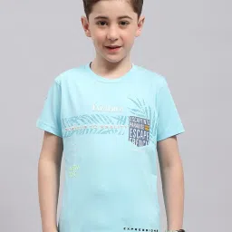 Monte Carlo Kids Turquoise Printed T-Shirt image 1