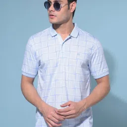 Crimsoune Club Blue Slim Fit Printed Polo T-Shirt image 1