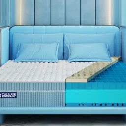 The Sleep Company SmartGrid Luxe Royale White Latex Queen Size Super Soft Mattress 78X60X8 Inch image 1