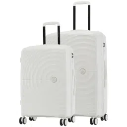 Nasher Miles Seattle White 8 Wheels Large Hard Cabin Trolley Bag Set of 2-image-10