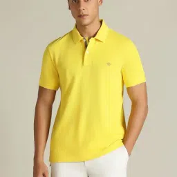 Dockers Bright Yellow Cotton Straight Fit Polo T-Shirt-picture-14