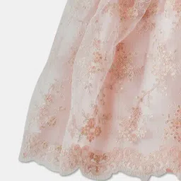 R&B Kids Pink Embroidery Regular Fit Dress image 4