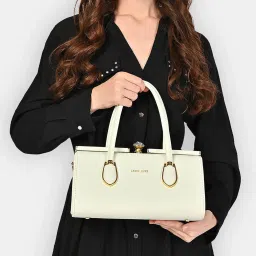 Lavie Luxe Off White Luxe Dazzle25 Frame Handbag image 1