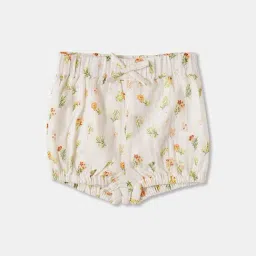 R&B Kids Beige Floral Regular Fit Top & Shorts Set image 4