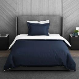 Spaces Hygro Solid Blue 350 TC Cotton Single Bed Quilt-picture-26