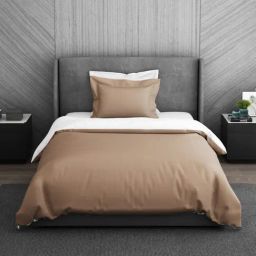 Spaces Hygro Solid Brown 350 TC Cotton Single Bed Quilt-picture-22