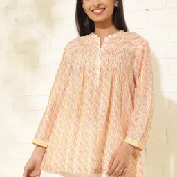 Fabindia Beige Printed Tunic image 1