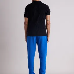 celio celio* Blue Regular Fit Cotton Joggers image 2