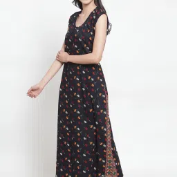 Secret Wish Black Floral Print Nighty image 3