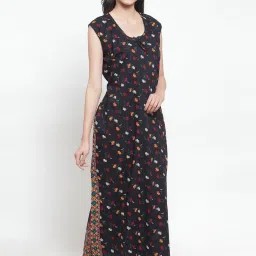 Secret Wish Black Floral Print Nighty image 4