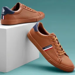U.S. Polo Assn. Men's Tan Casual Sneakers image 1