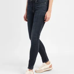 Levi's 711 Dark Indigo Skinny Fit Mid Rise Jeans image 3