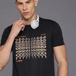HRX by Hrithik Roshan Typography Printed Short Sleeves T-shirt-picture-27