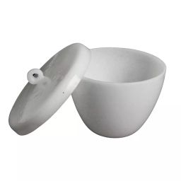 RELIGLAS 150 ml White Silica Crucibles with Lid Withstands 900°C, 11.002.12-picture-2
