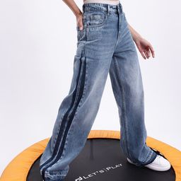 Kook N Keech Women Wide Leg Light Fade Jeans-picture-14