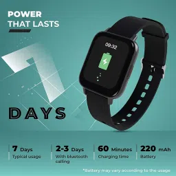 Hammer Pulse 3.0 SpO2 Bluetooth Calling Smartwatch (Black/Grey) image 5