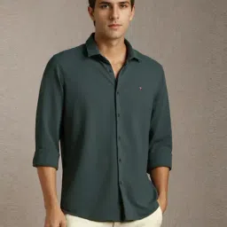 Louis Philippe Green Slim Fit Shirt-picture-24