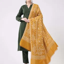 Monte Carlo Mustard Woven Shawl image 1