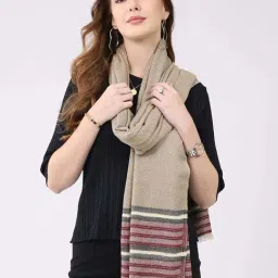 Monte Carlo Beige Striped Stole-image-45