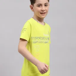 Monte Carlo Kids Lime Green Printed T-Shirt image 3