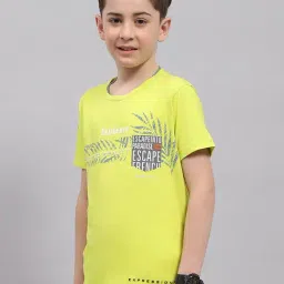 Monte Carlo Kids Lime Green Printed T-Shirt image 4