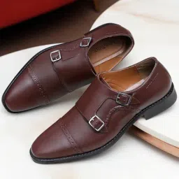 Louis Stitch Men's Rosewood Monk Shoes image 1
