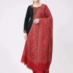 Monte Carlo Maroon Woven Shawl image 1