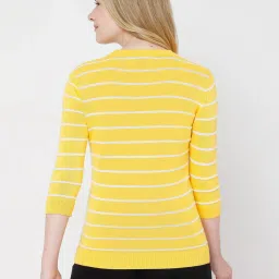 Vero Moda Yellow Striped Sweater image 2