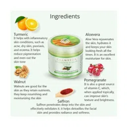 Glamveda Turmeric & Aloe Vera Brightening Scrub - 100 gm image 2