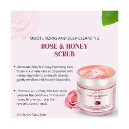 Glamveda Rose & Honey Hydrating Scrub - 100 gm image 3