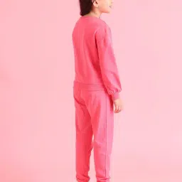 U.S. Polo Assn. Girls Pink Cotton Printed Sweatshirt image 2