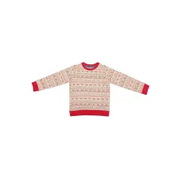 Allen Solly Junior Cream & Pink Printed Sweatshirt image 1