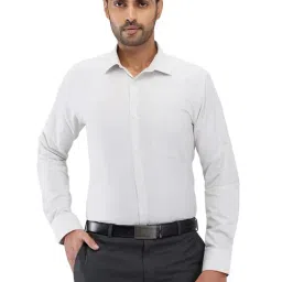 Park Avenue Green Slim Fit Striped Shirt-picture-42