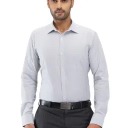 Park Avenue Green Slim Fit Striped Shirt-picture-36