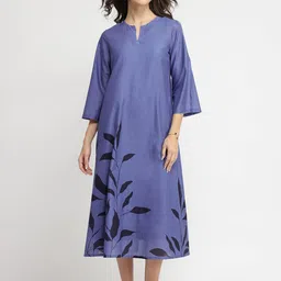 Pink Fort Women Floral Printed Flared Sleeve A-Line Midi Dress-picture-26