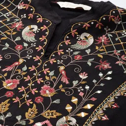 Nayam By Lakshita Viscose Rayon Mandarin Collar Embroidered Tunic image 4