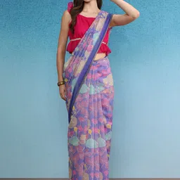 DIVASTRI Floral Silk Cotton Bagru Saree-picture-23