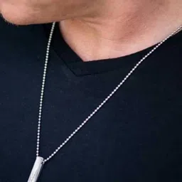 SHREE ADINATH CREATIONS Silver-Plated Geometric Pendants with Chains image 2