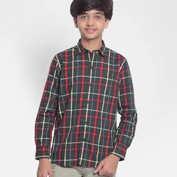 CRIMSOUNE CLUB Full Sleeves Checked Shirt - Multi Colour-picture-14