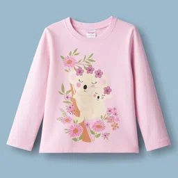 Tango Single Jersey Knit Full Sleeves T-Shirt with Floral Print - Pink-picture-35