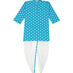 LITTLE GINNIE Boys Ethnic Motifs Printed Kurta with Dhoti Pant image 2