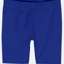 Kiddopanti Pack Of 3 Cycling Solid Shorts - Red Royal Blue & White image 3