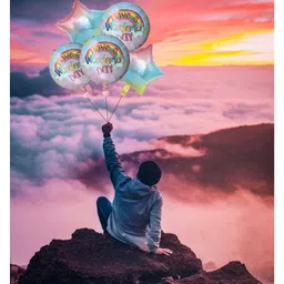 AMFIN  Have A wonderful Day Foil Balloon - Pack of 5 image 3