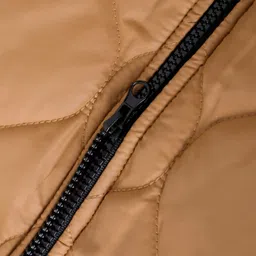 Little Kangaroos Knit Full Sleeves Hooded Quilted Jacket - Mint Green image 3