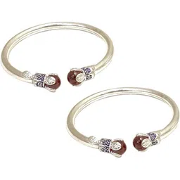 Sahiba Gems Silver-Plated Silver Artificial Stones Bracelet-picture-5