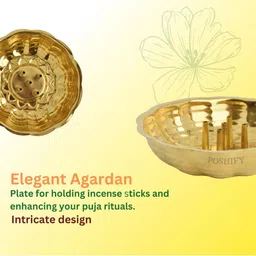 POSHIFY Agardan Plate - Elegant Agardan Plate for Incense Sticks image 2